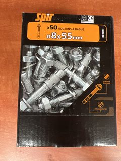 SPIT lot de 50 goujons à bague à expansion acier Ø8 x 55 mm