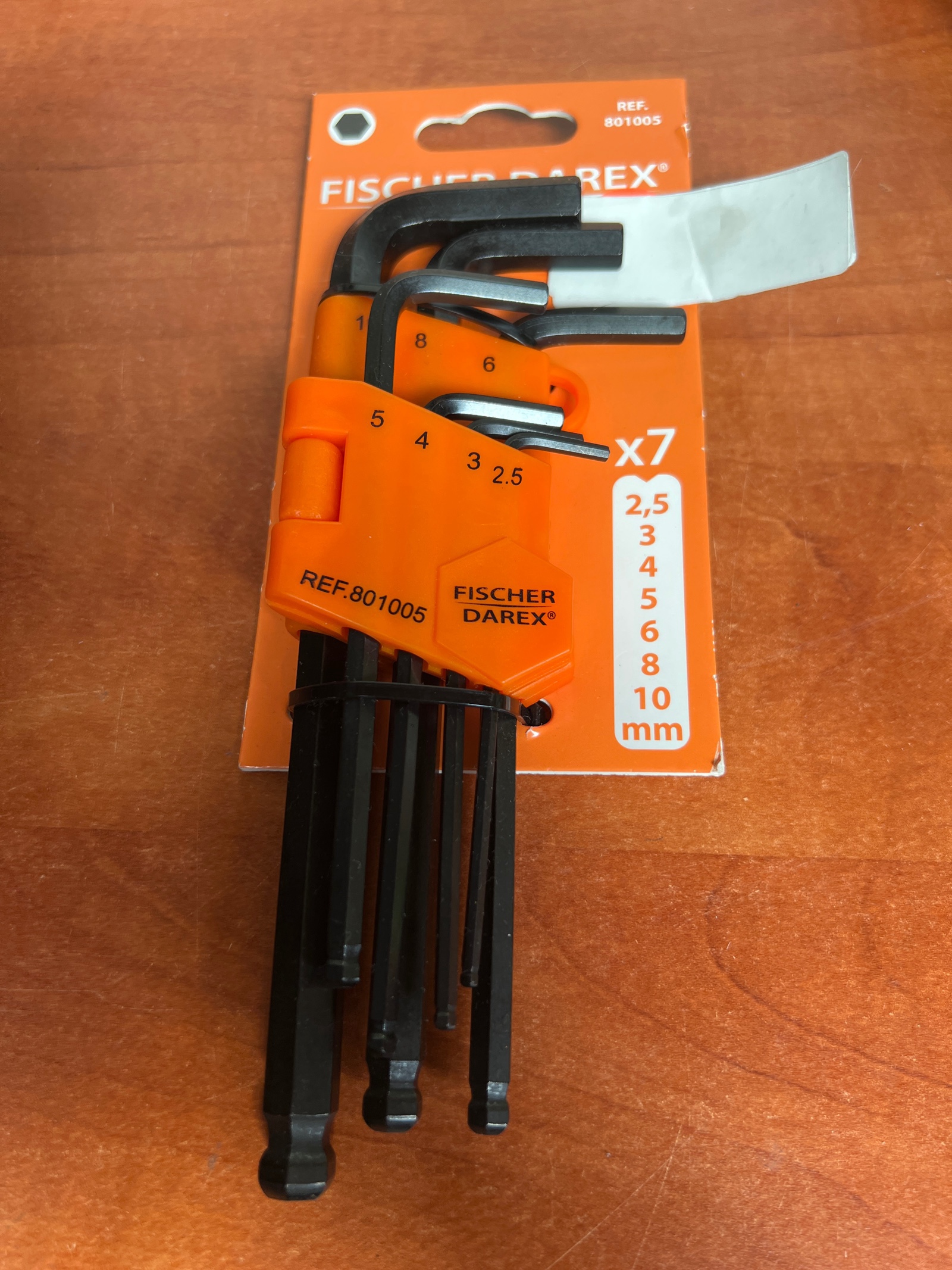 Fischer Darex REF 801005 - jeu de 7 clés Allen (2,5 à 10 mm)