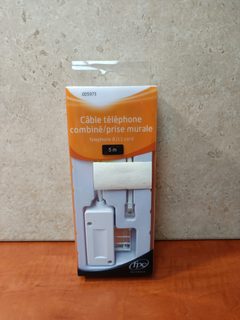 Câble téléphone combiné/prise murale RJ11 - 5 m