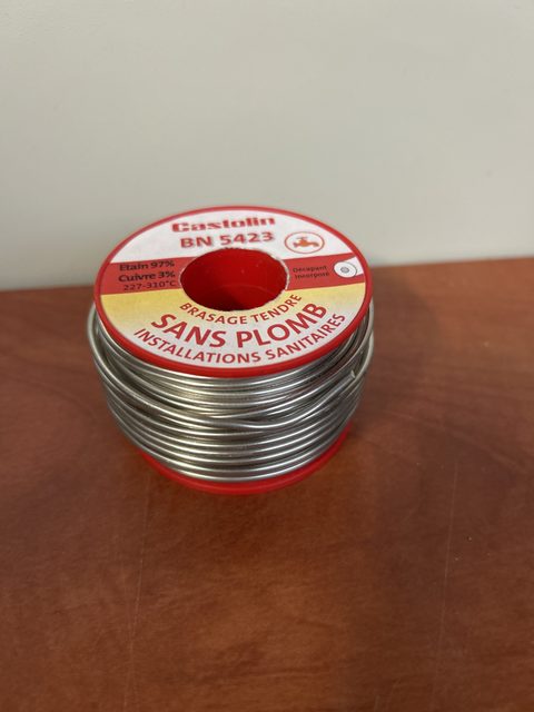 Brasure tendre sans plomb BN 5423 pour installations sanitaires