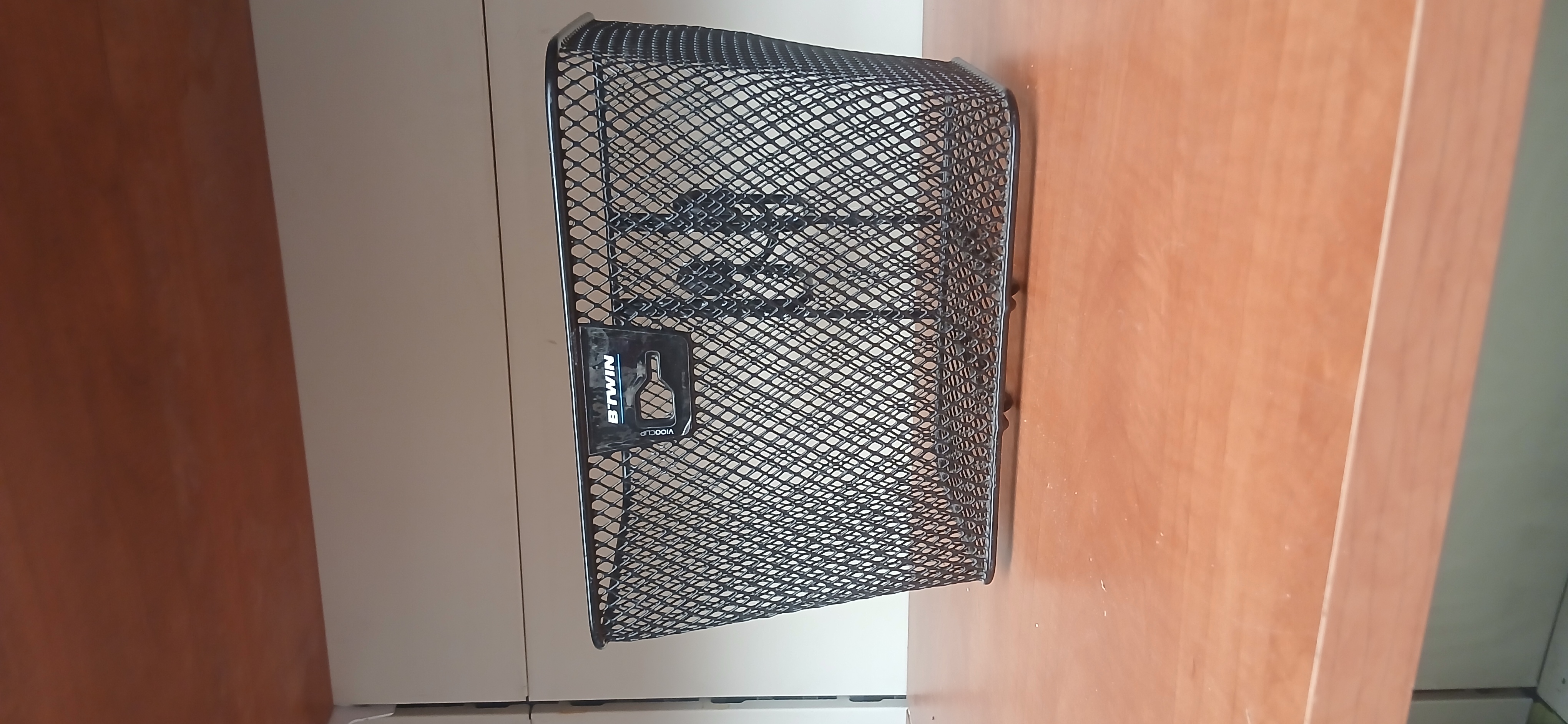 Panier vélo B'Twin en métal noir