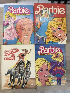 Lot de livres BD Barbie vintage Euredif années 80 - Super album n°1, Super album n°2, Cirque
