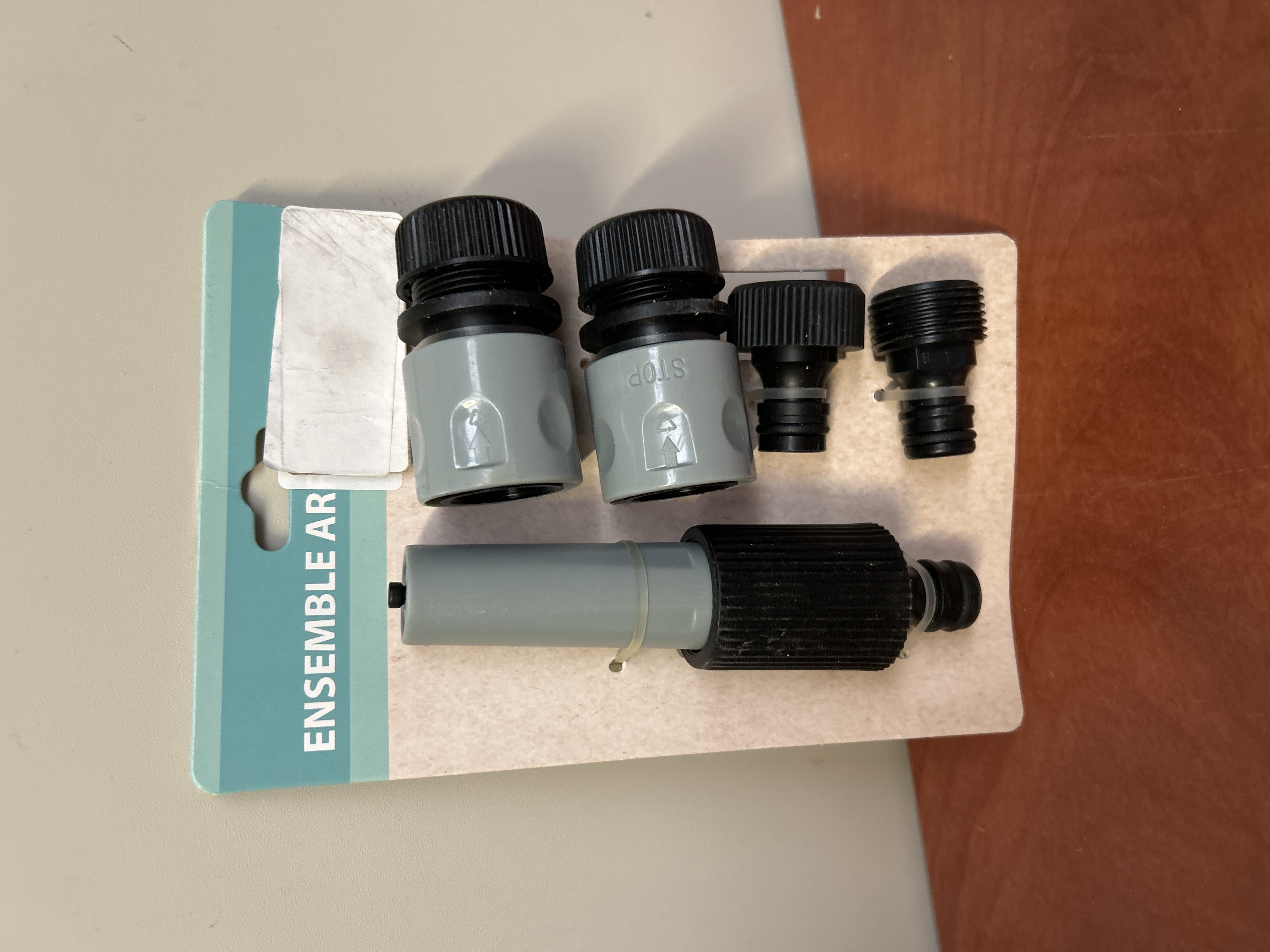 Ensemble arrosage 5 pièces avec buse et raccords rapides