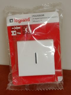 Legrand Mosaic Poussoir à voyant lumineux (non fourni)