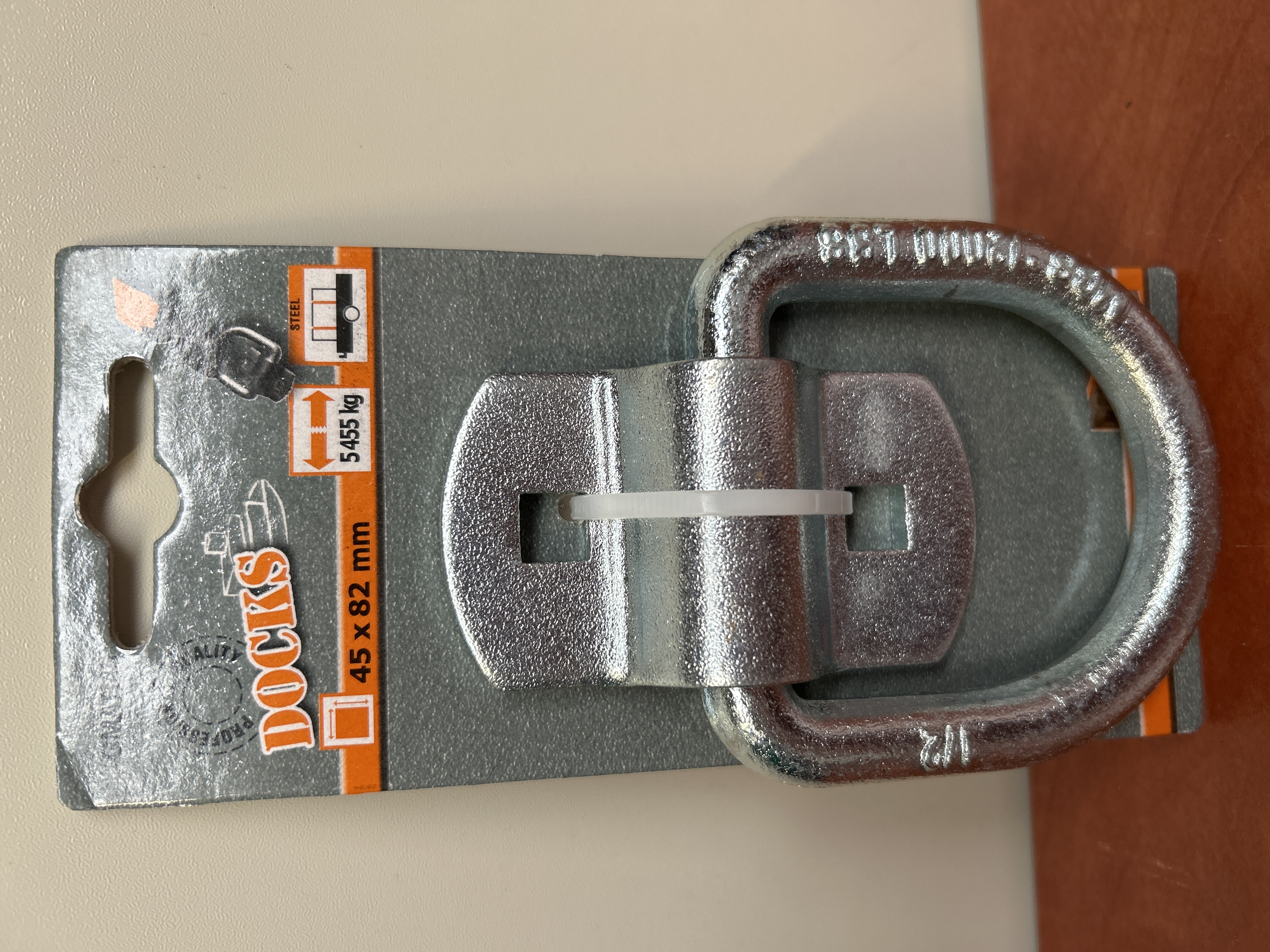 Dock's anneau d'arrimage en D 45 x 82 mm 545 kg