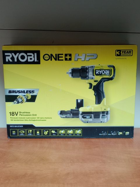 Perceuse sans fil RYOBI, 18 V 5 ah, 2 batteries RPD18X-2C52S
