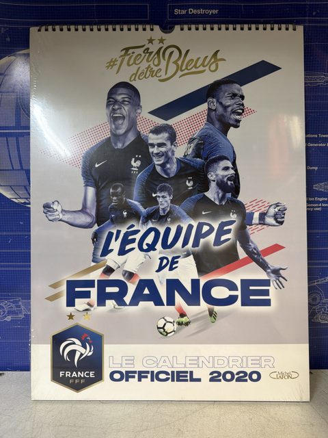 Calendrier officiel 2020 Équipe de France FFF sous emballage