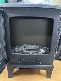 Cheminée électrique chauffante décorative à poser