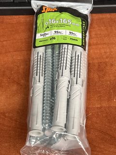 Spit lot de 4 chevilles à expansion nylon Ø16 x 165 mm