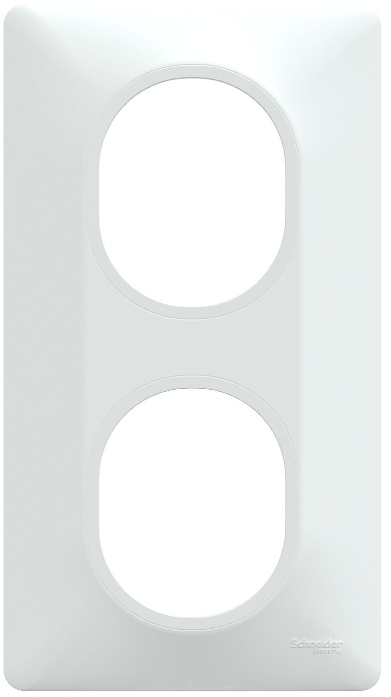 Schneider Electric Ovalis S320724 plaque 2 postes vertical