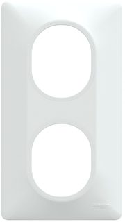 Schneider Electric Ovalis S320724 plaque 2 postes vertical