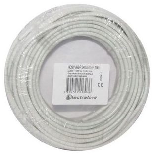 Câble électrique Electraline H03VVH2-F 2x0,75 mm² 10 m blanc