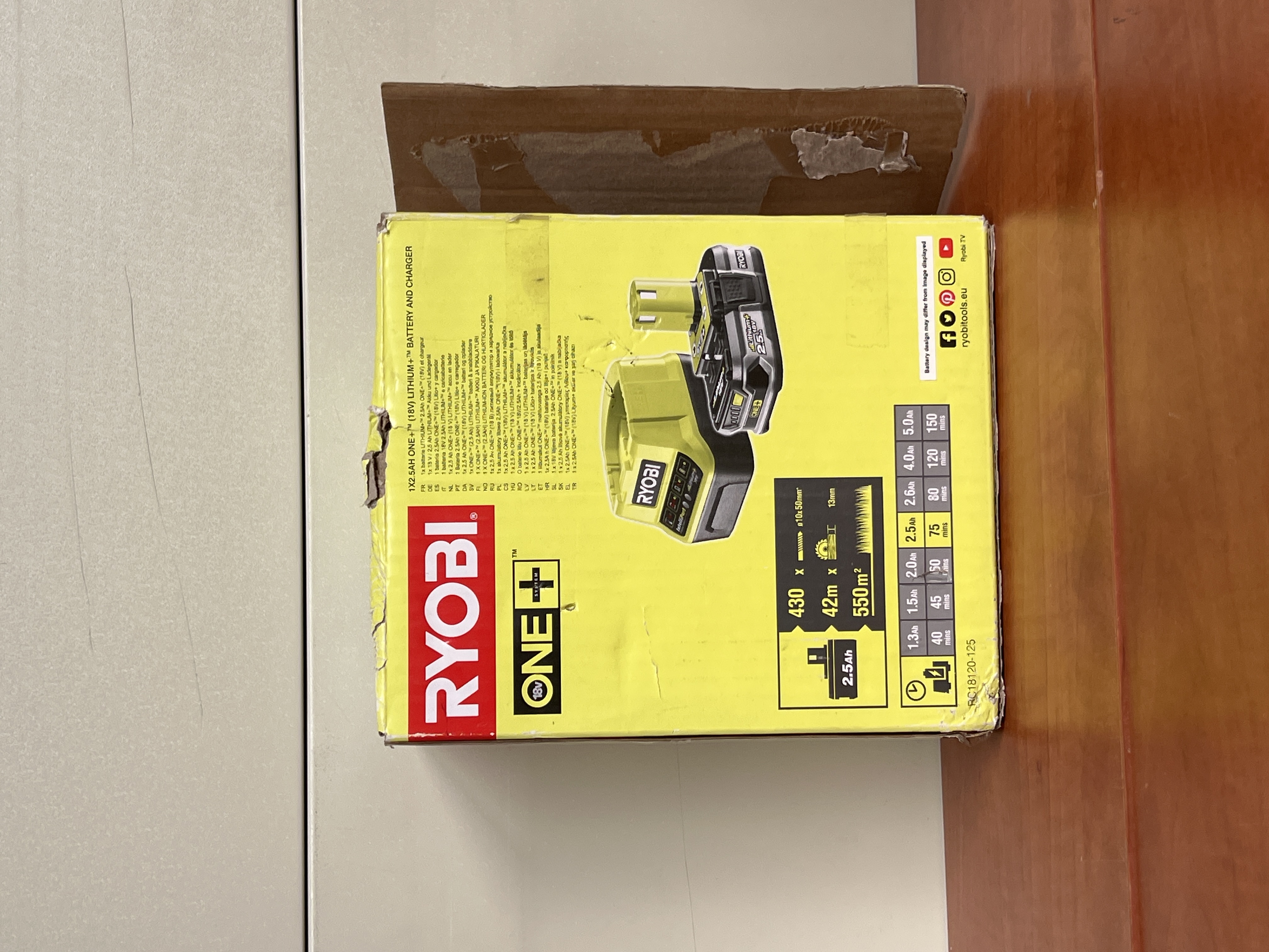 Batterie Ryobi RB1825C ONE+ 18 V 2,5 Ah Li-ion — photo 3