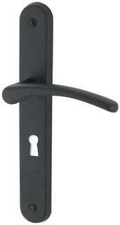 Poignée de porte DT 2000 Cluses noir mat serrure 195 mm