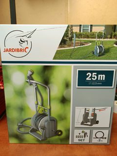 JARDIBRIC Dévidoir de tuyau d’arrosage 25 m Ø 12,5 mm