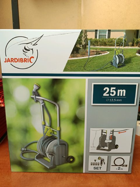 JARDIBRIC Dévidoir de tuyau d’arrosage 25 m Ø 12,5 mm