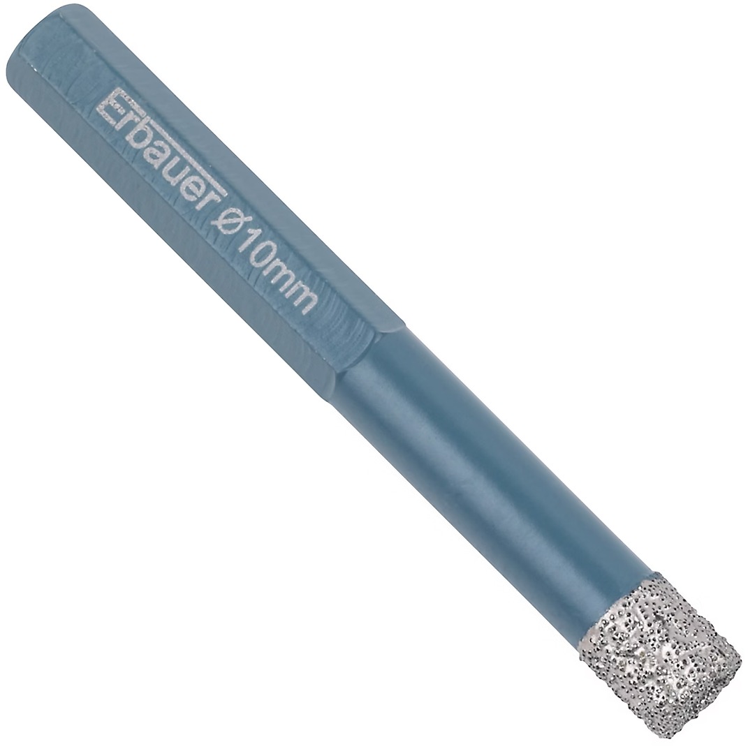 Foret diamant sec pour carrelage ERBAUER 10 mm