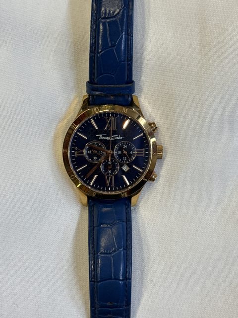 Montre Thomas Sabo WA0139 chronographe cuir bleu