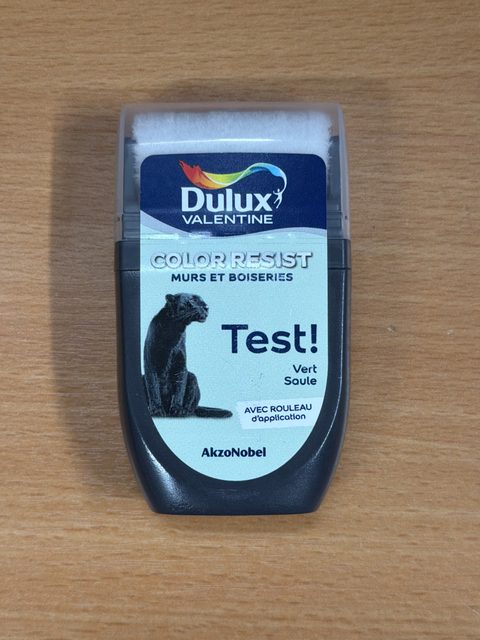 Dulux Valentine Test! Color Resist Vert Saule - testeur de peinture murs et boiseries