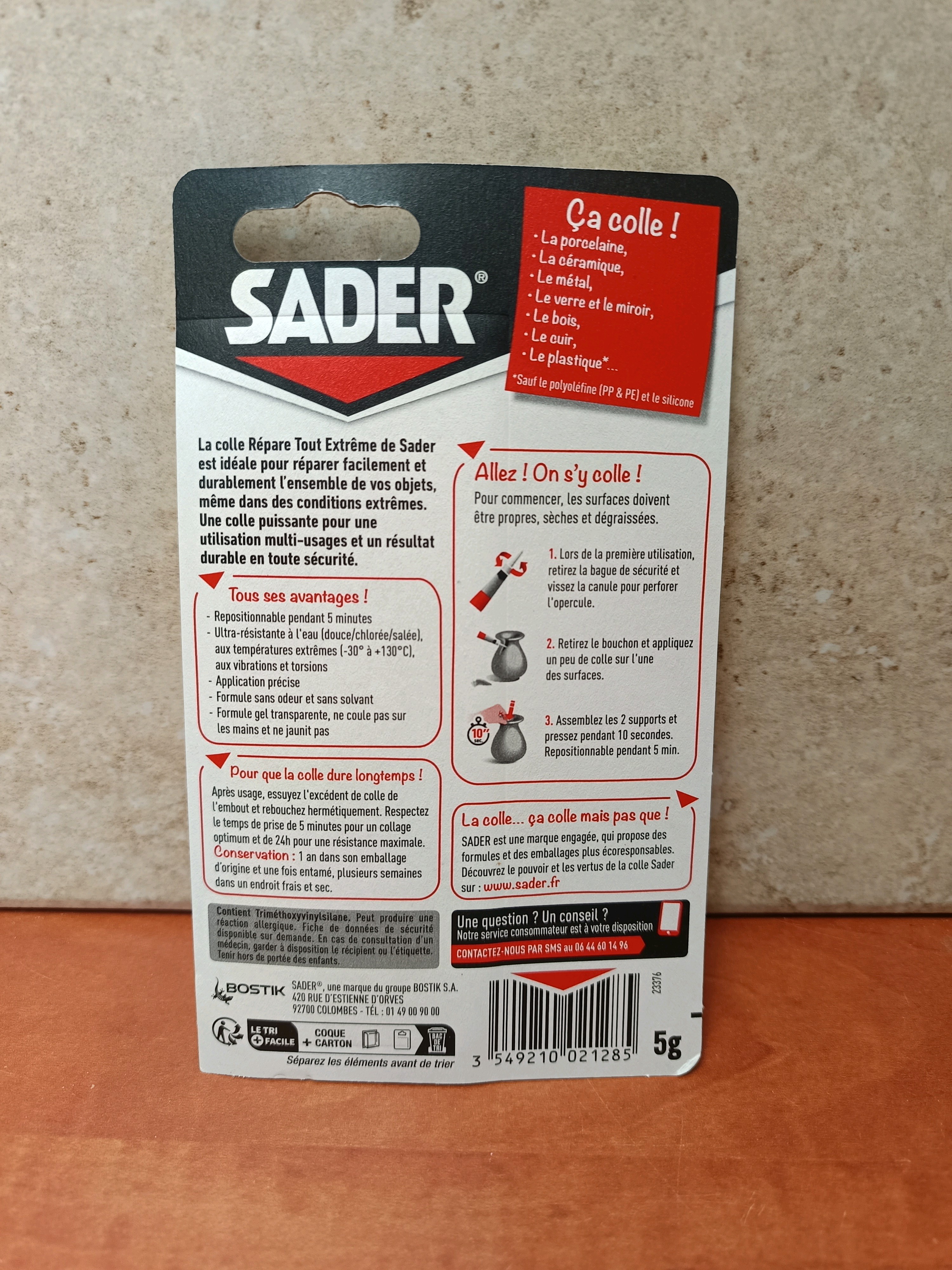 Sader Répare Tout Extrême Gel 5 g (Force 5) — photo 2