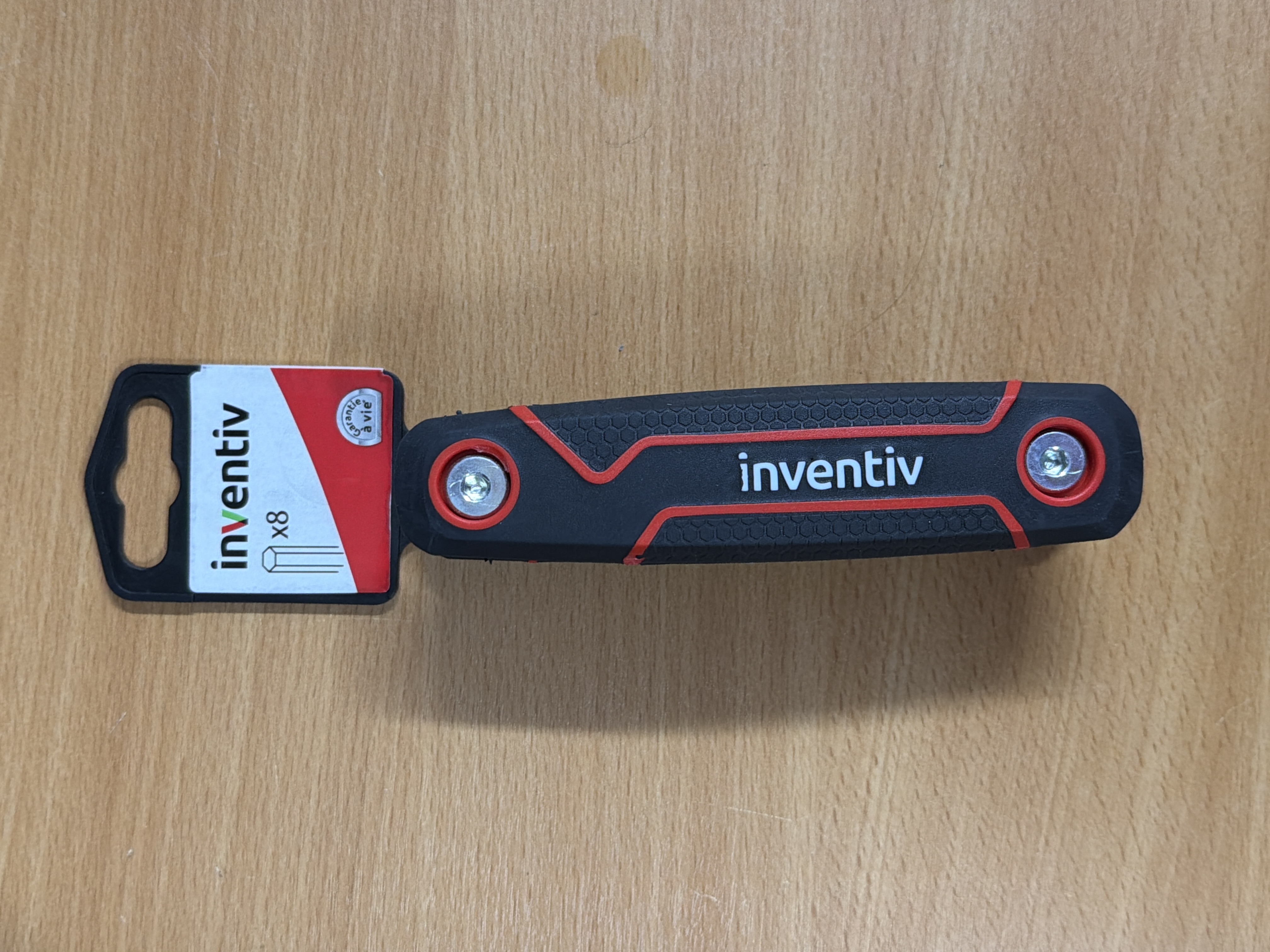 Canif 8 clés tamper torx 1,5 à 7 mm Inventiv
