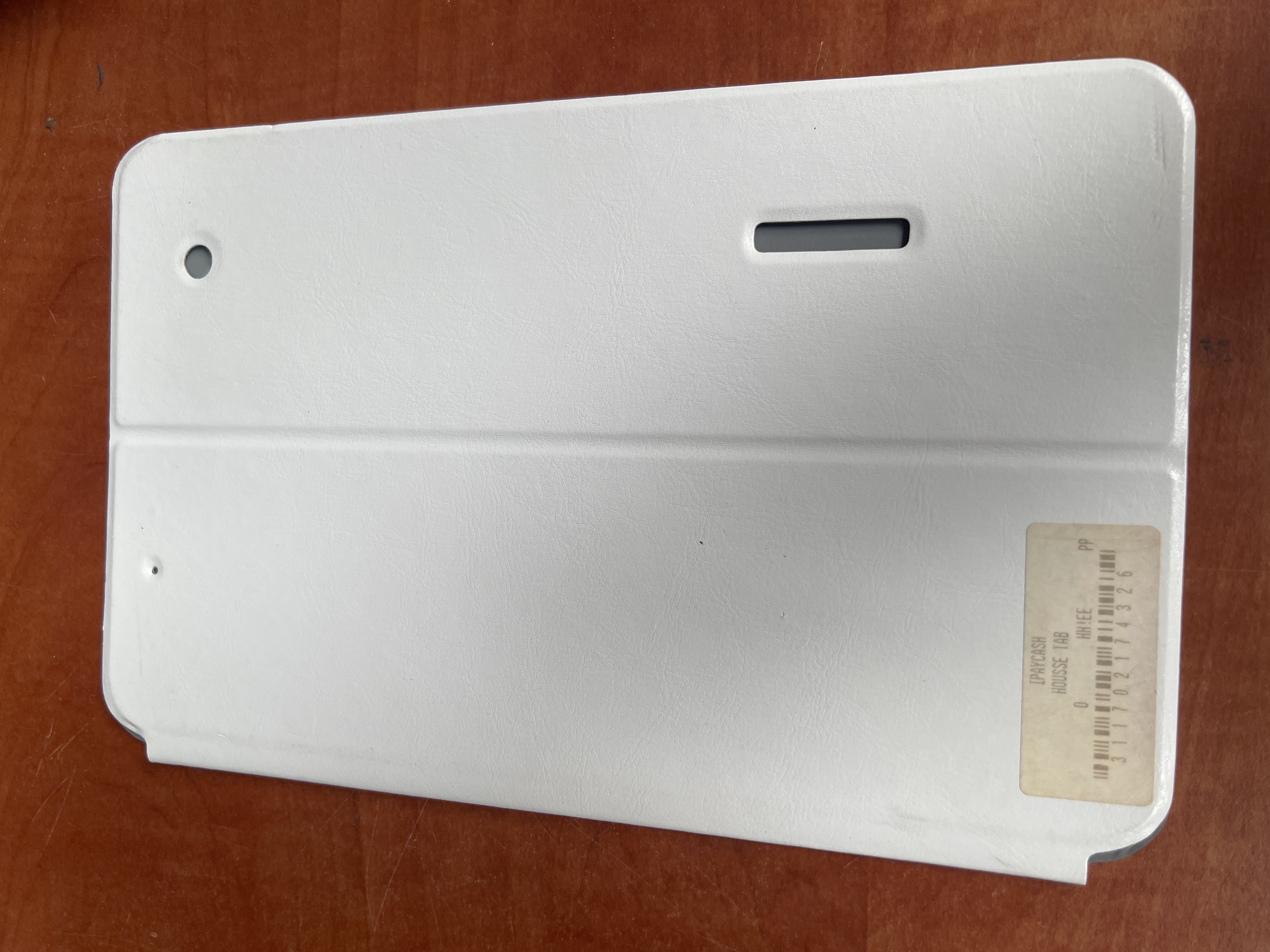 Housse tablette blanche rabattable