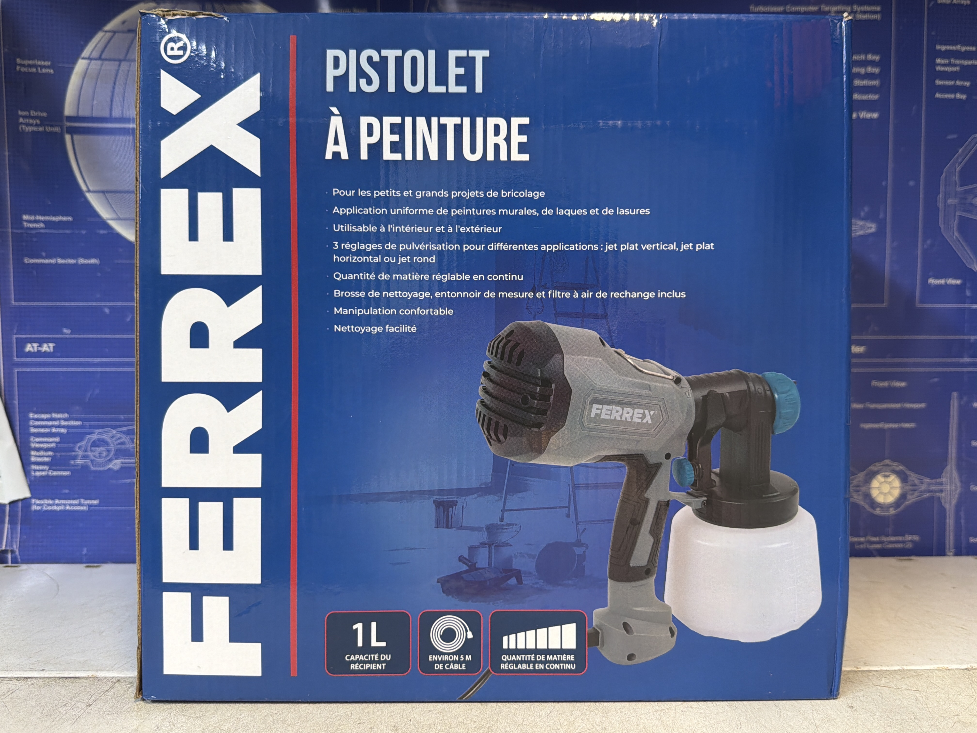 Pistolet à peinture Ferrex 1 L filaire