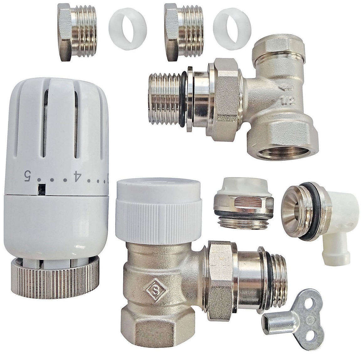 SOMATHERM Kit thermostatique T301 équerre universel complet D14