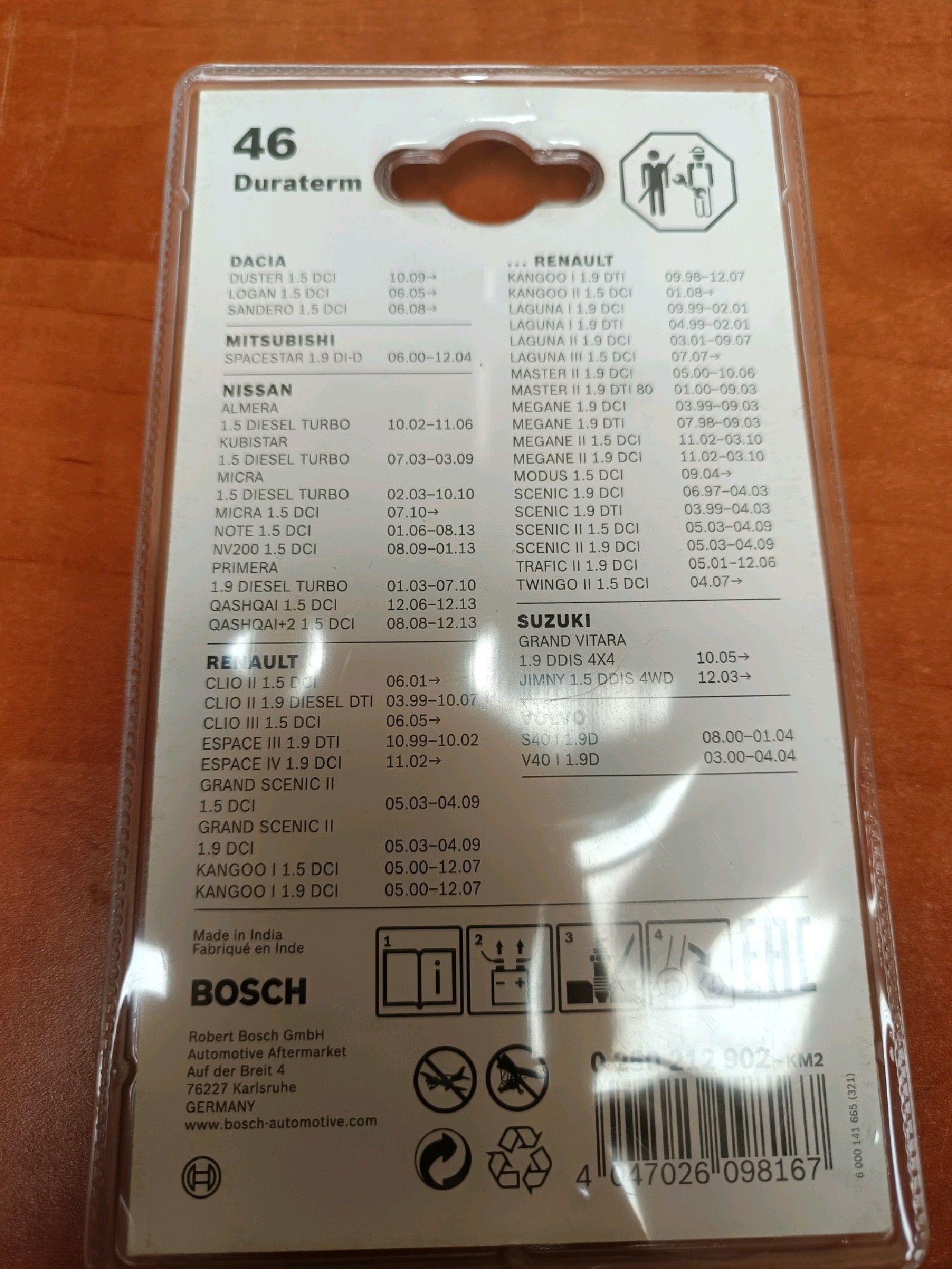 Bougie de préchauffage Bosch Duraterm 46 DCI/DTI — photo 2
