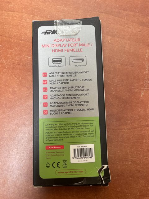 Adaptateur mini DisplayPort vers HDMI AFM