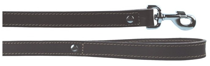 Laisse chien Zolux cuir double 1 m 16 mm marron