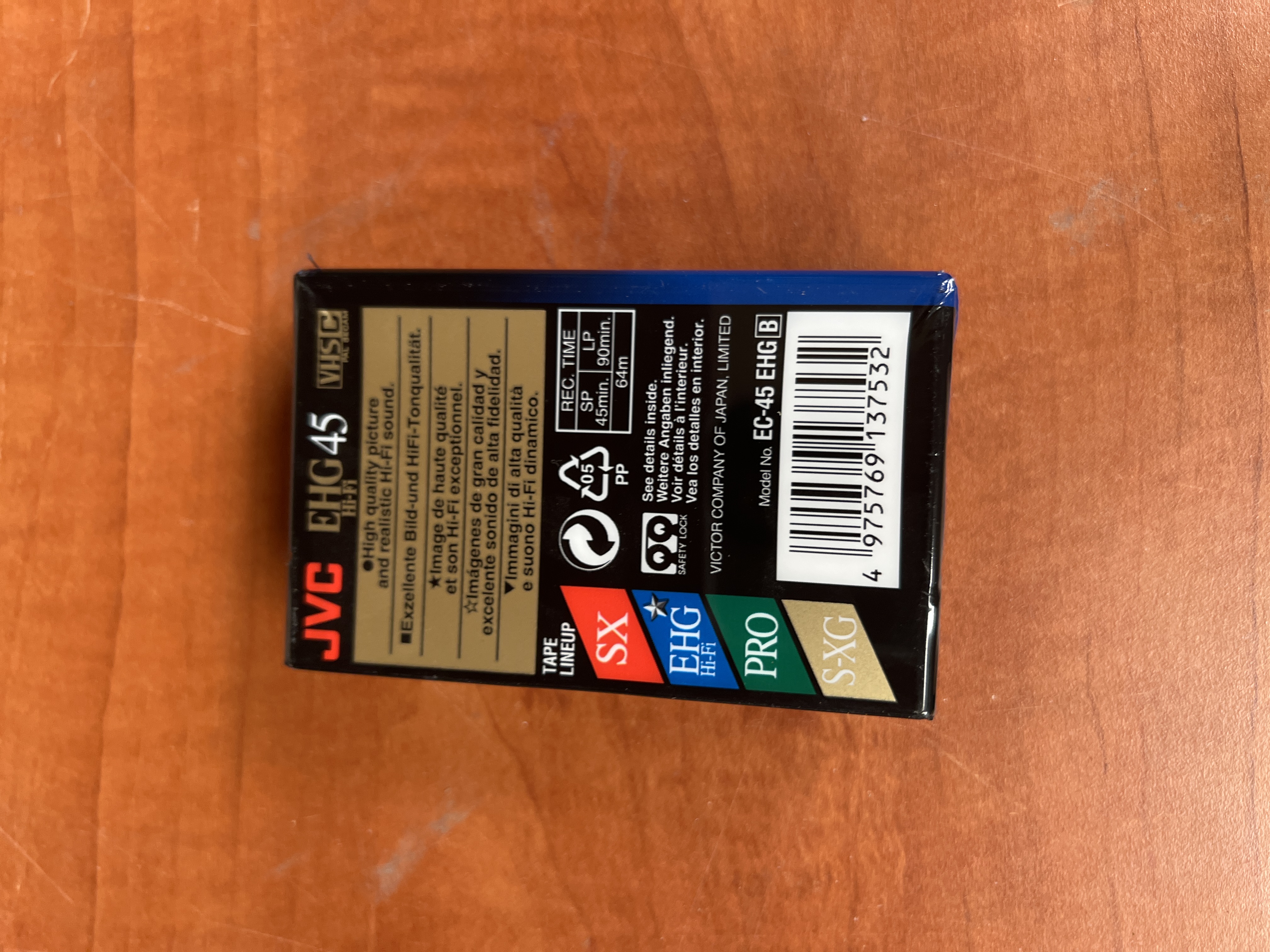 Cassette VHS-C JVC EC-45 EHG B PAL/SECAM 45 min pour caméscope — photo 2