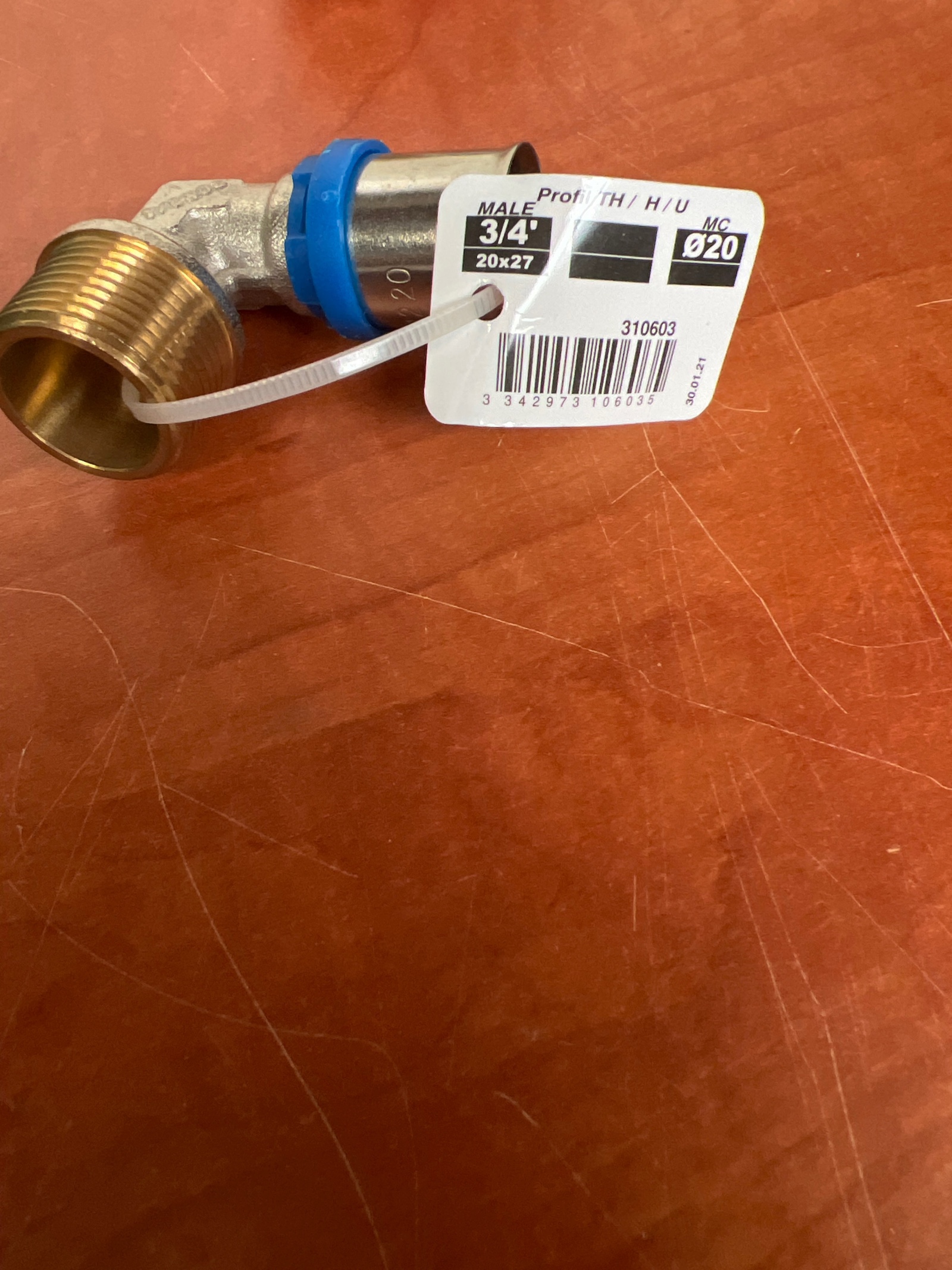 Coude à sertir 90° mâle 3/4" x 20 mm – Profil TH/U — photo 2