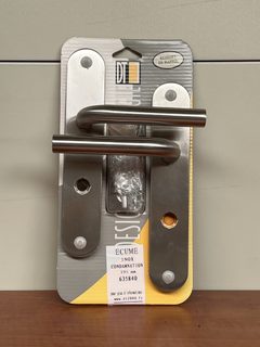 Poignée de porte ECUME DT 2000 inox mat à condamnation 195 mm