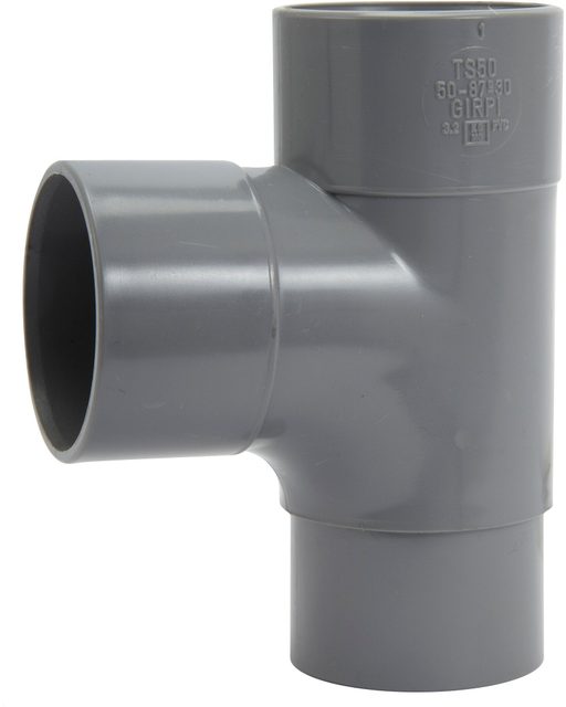 Girpi té d'évacuation 87°30 mâle femelle Ø 50 mm