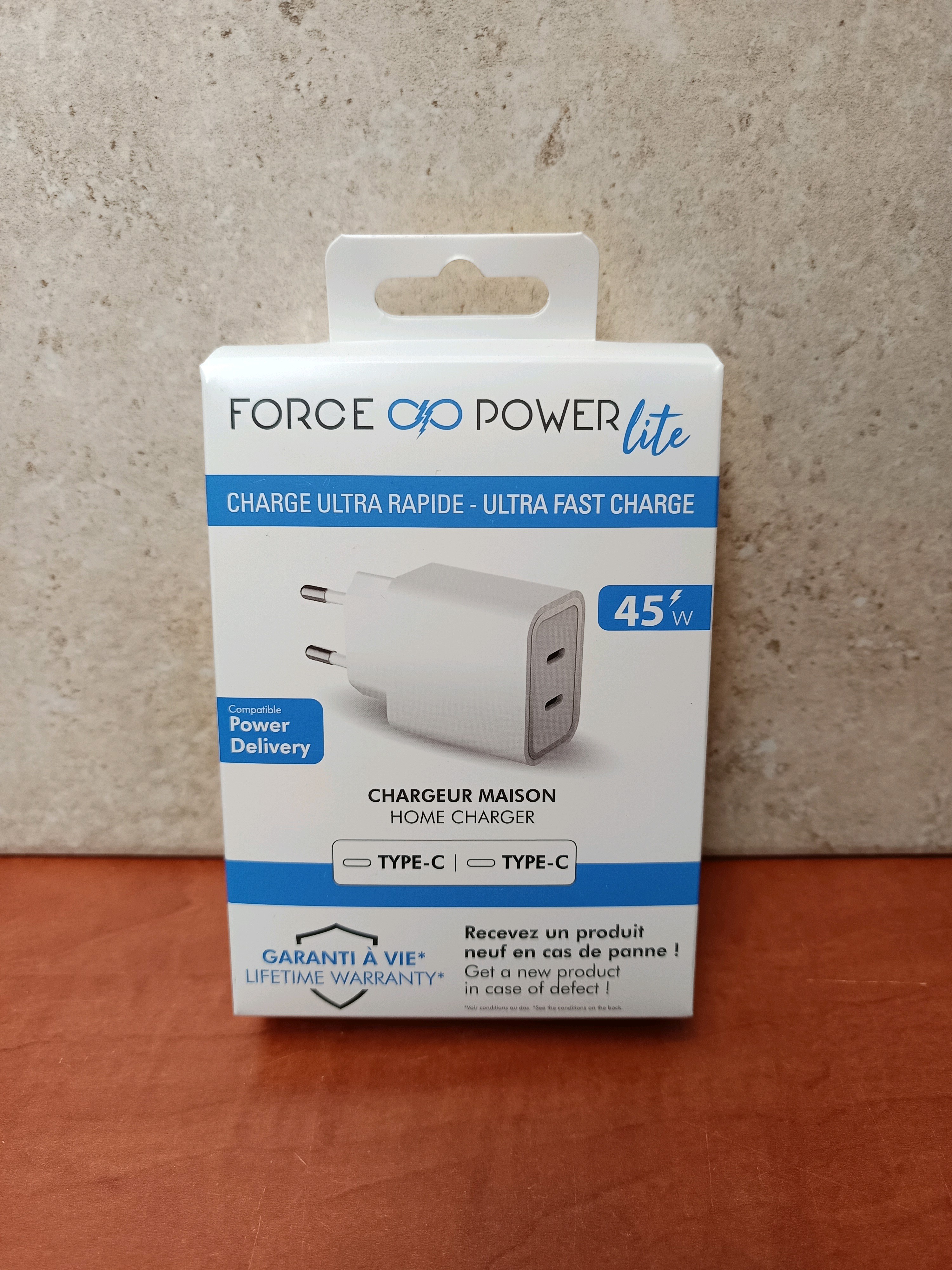 Force Power Lite chargeur secteur USB-C 45W Power Delivery