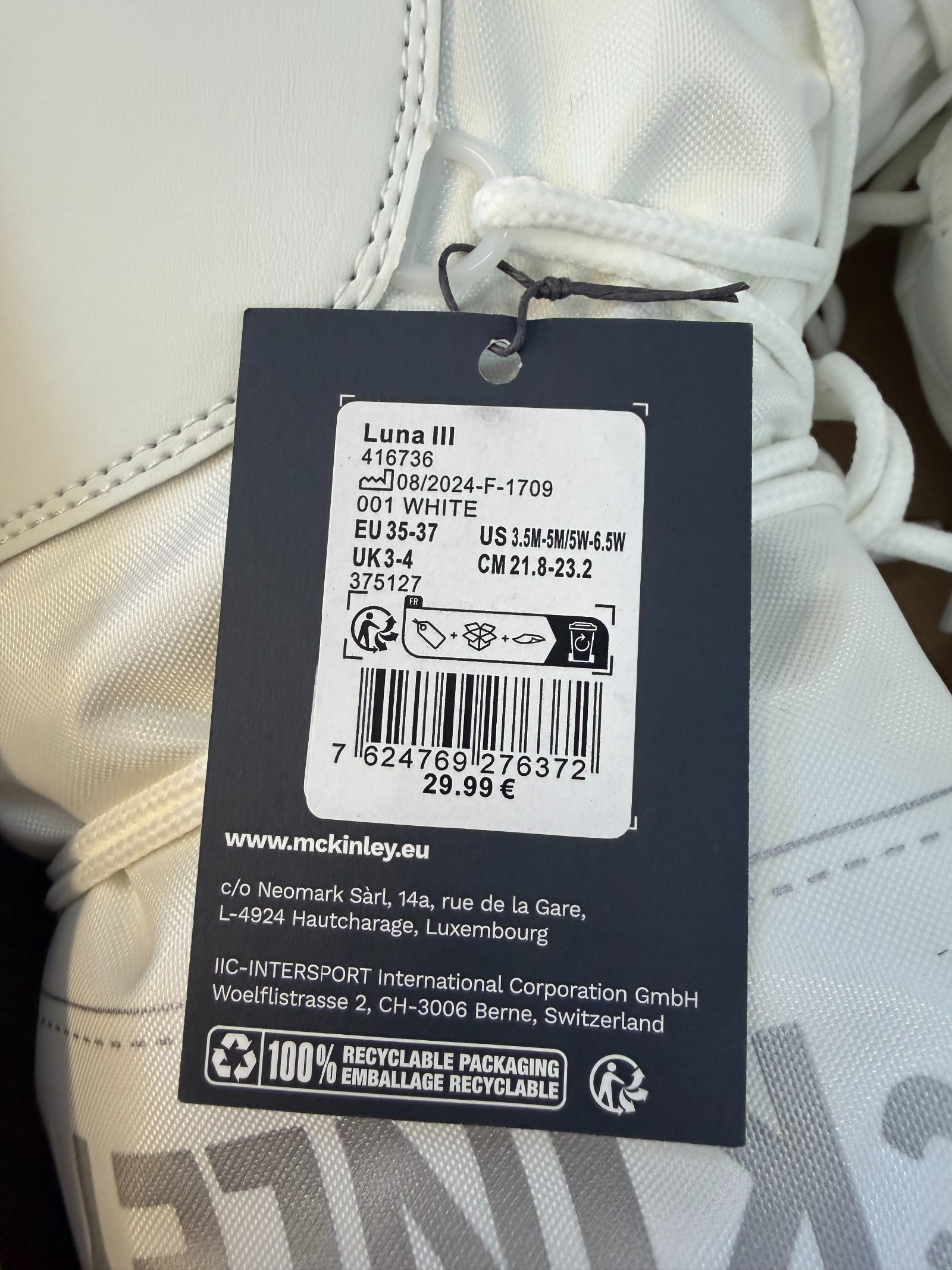 Bottes après-ski McKINLEY blanches taille 35-37 — photo 2