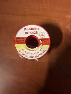 Castolin BC 5423 fil à souder étain 97% cuivre 3% sans plomb