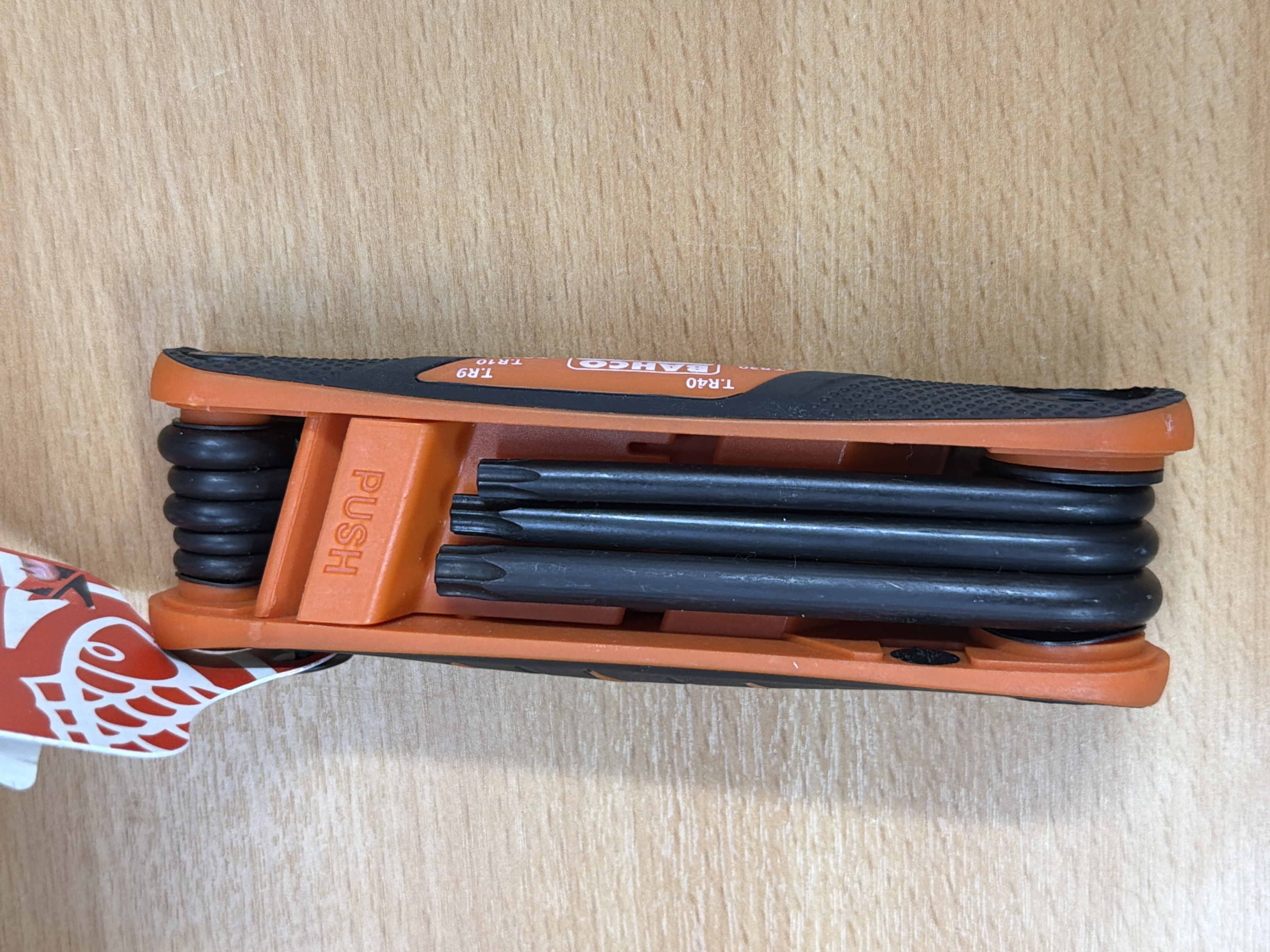 Bahco BE-8976B jeu de clés Torx inviolables pliant 8 pièces T9-T40 — photo 2