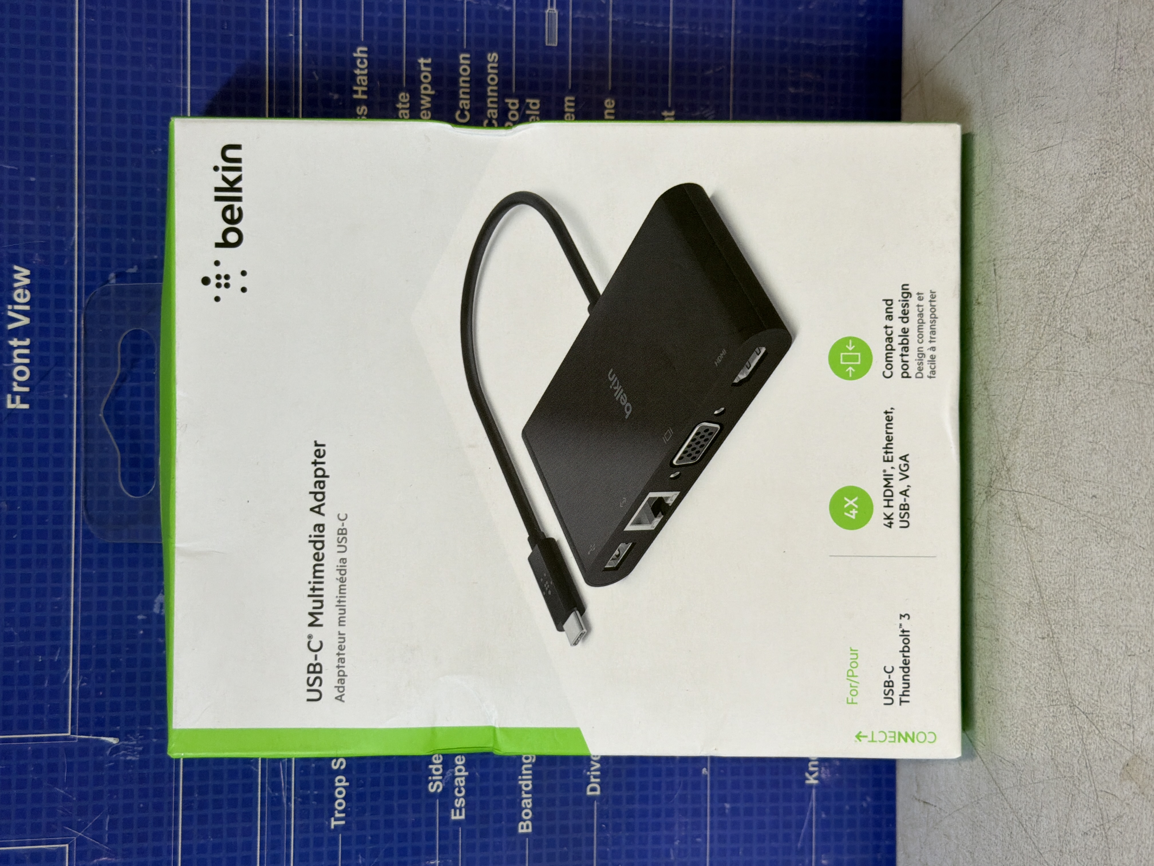 Belkin AVC005BTBK adaptateur multimédia USB-C 4-en-1