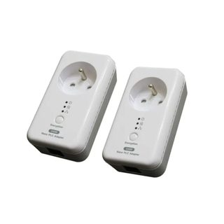 Pack 2 Prises Adaptateurs CPL 600 MBPS PLUG Internet - signal réseau WPS, WLAN, RJ45