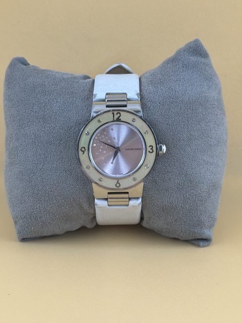 Montre femme Mauboussin Amour Viens Voir Si La Rose bracelet cuir blanc