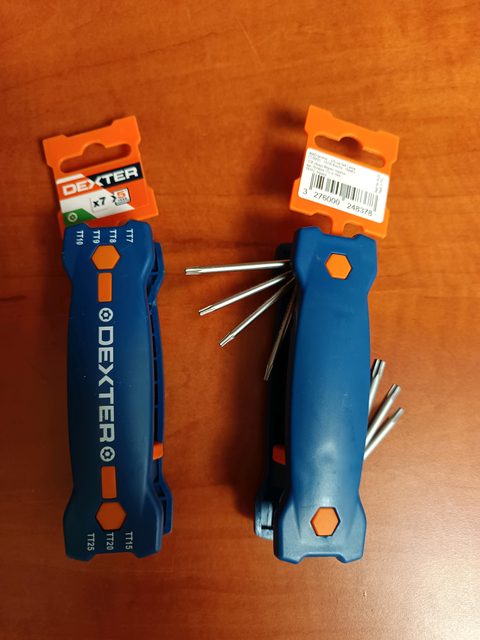 Jeu de clés Torx pliantes DEXTER (x7)