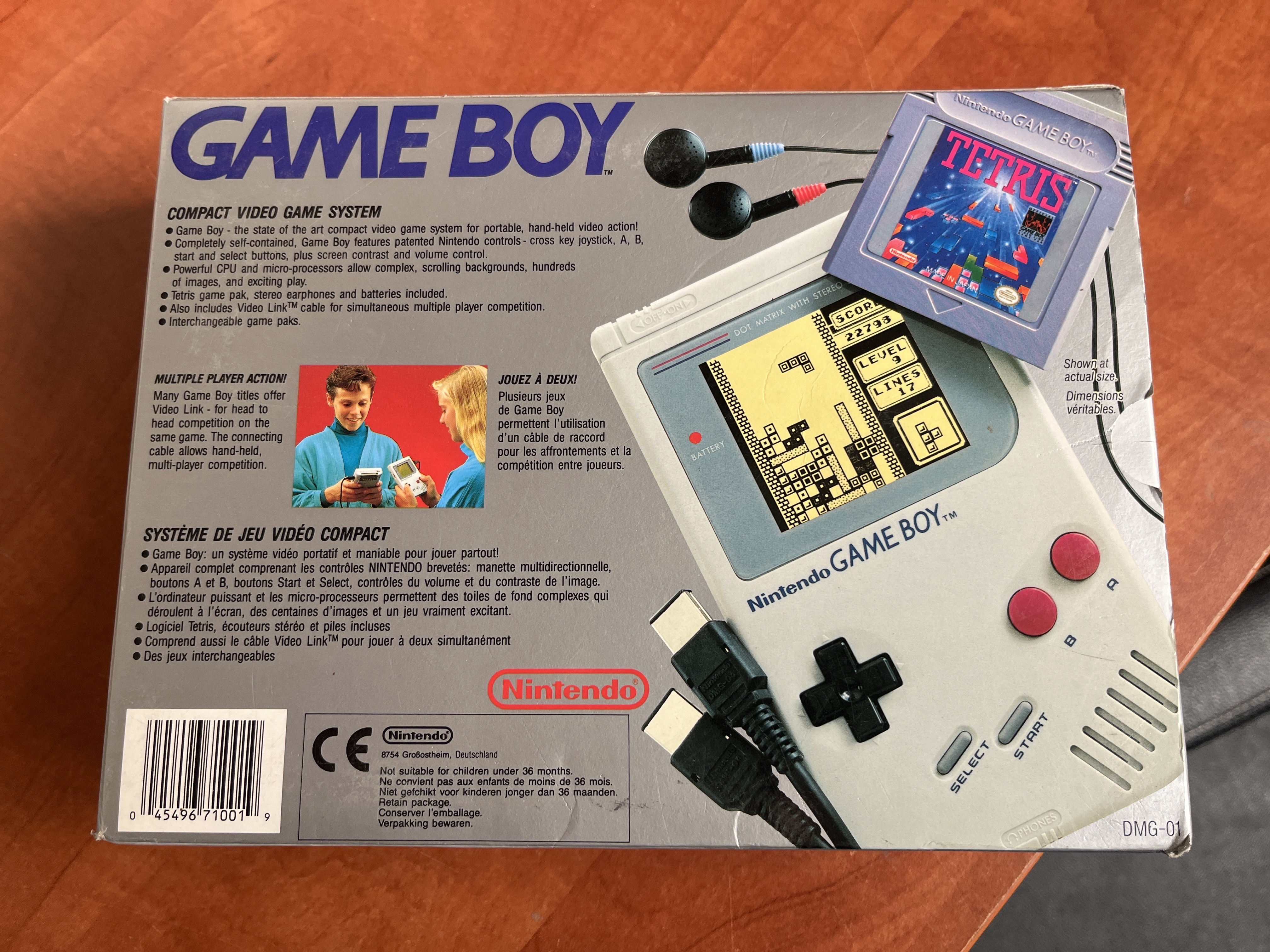 Nintendo Game Boy avec Tetris, en boîte avec notices — photo 2
