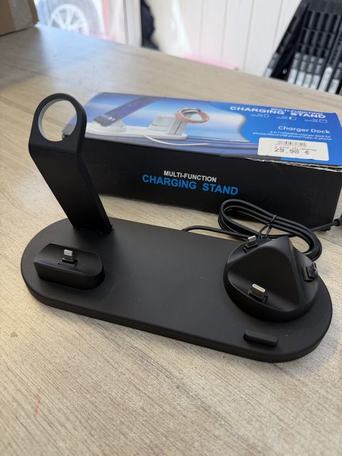 Station de charge 3-en-1 smartphone montre connectée écouteurs