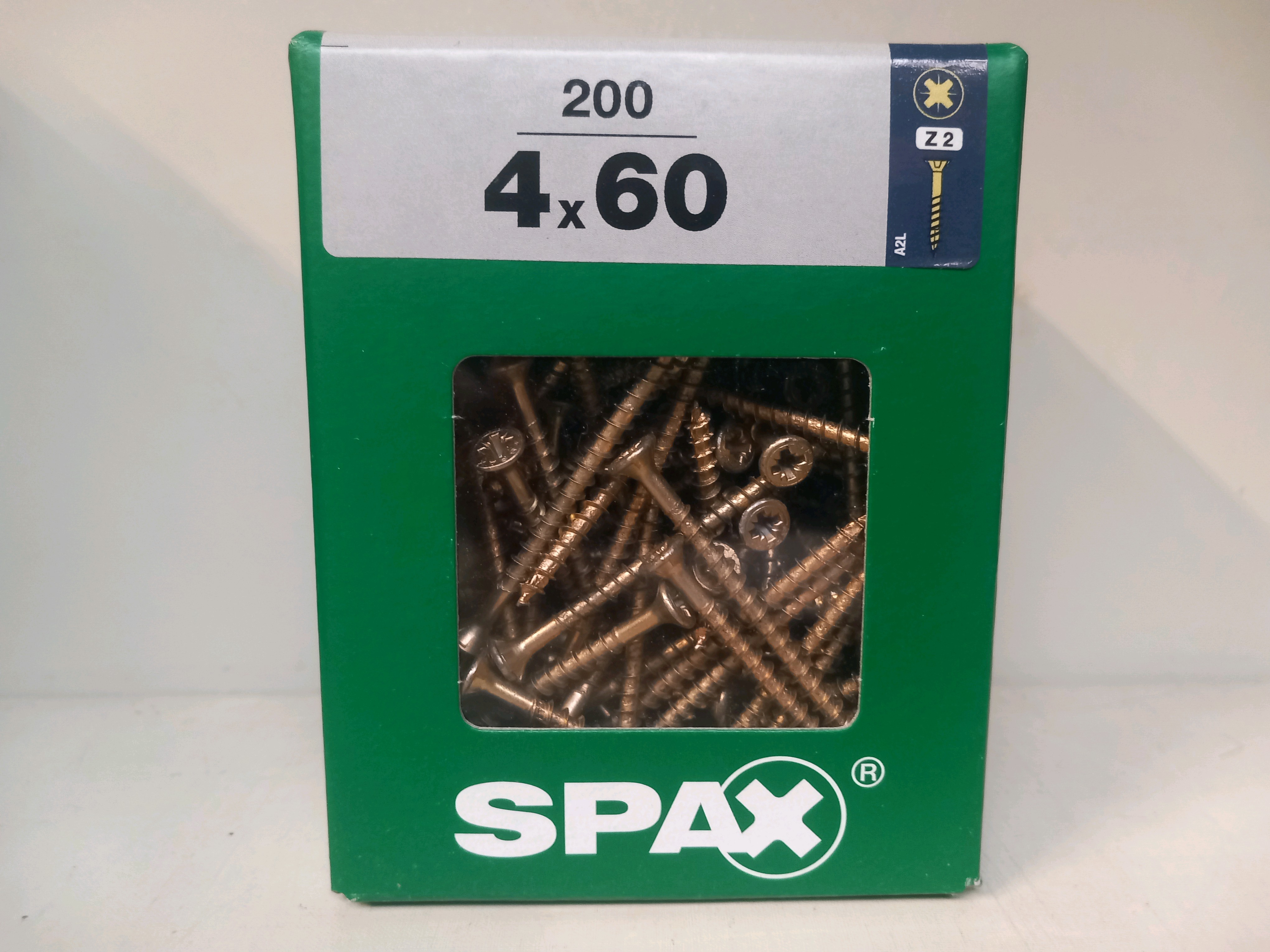 Boîte de vis SPAX 4x60 - 200 pièces