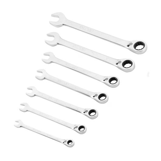 Stanley FatMax jeu de clés mixtes à cliquet réversible 7 pièces 8-19 mm