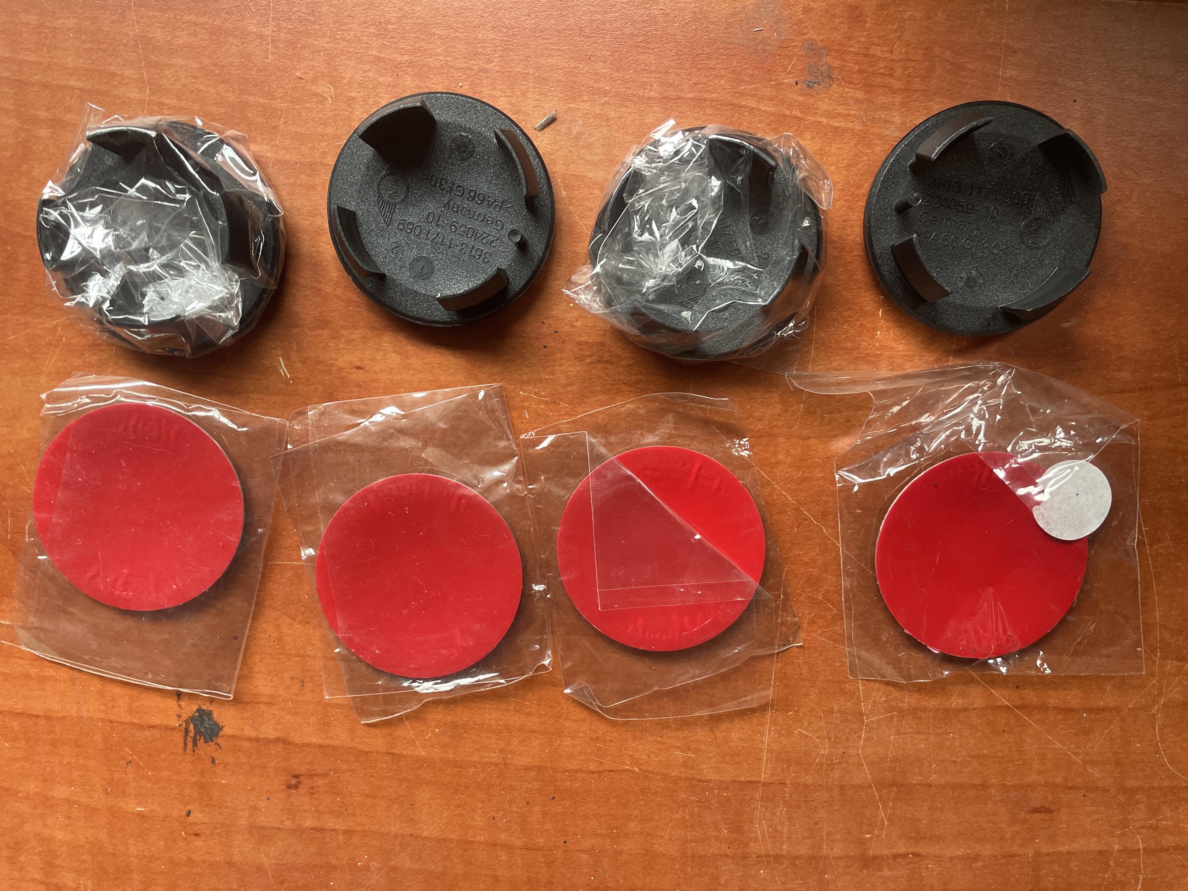 Lot logos MINI cache-moyeux et badges adhésifs noirs — photo 2