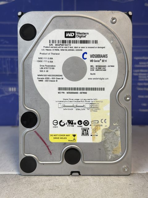 Disque dur interne Western Digital WD5000AAKS 500 Go SATA