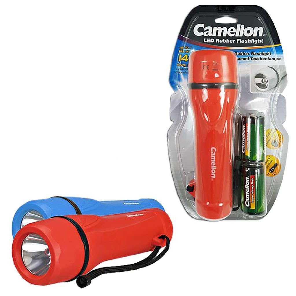 Camelion - Lampe de poche 1xLED+ Piles 2x D 45Lm - Rouge